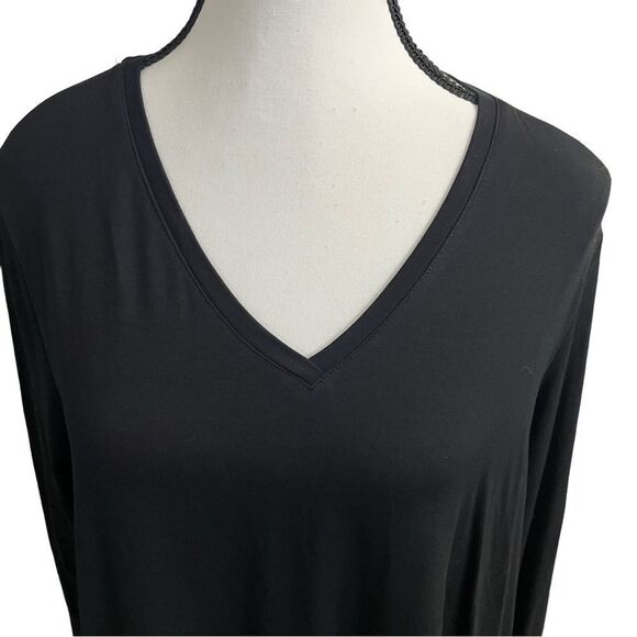 New With Tags MARLA WYNNE Long Sleeves V-Neck Blouse with White Trim Size Med - Picture 3 of 9
